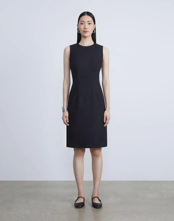 Ready To Wear Stretch Wool Sheath Dress Black Lafayette 148 New York Dresses