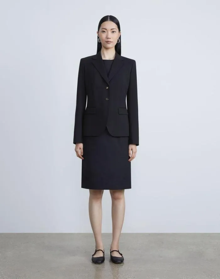 Ready To Wear Stretch Wool Sheath Dress Black Lafayette 148 New York Dresses