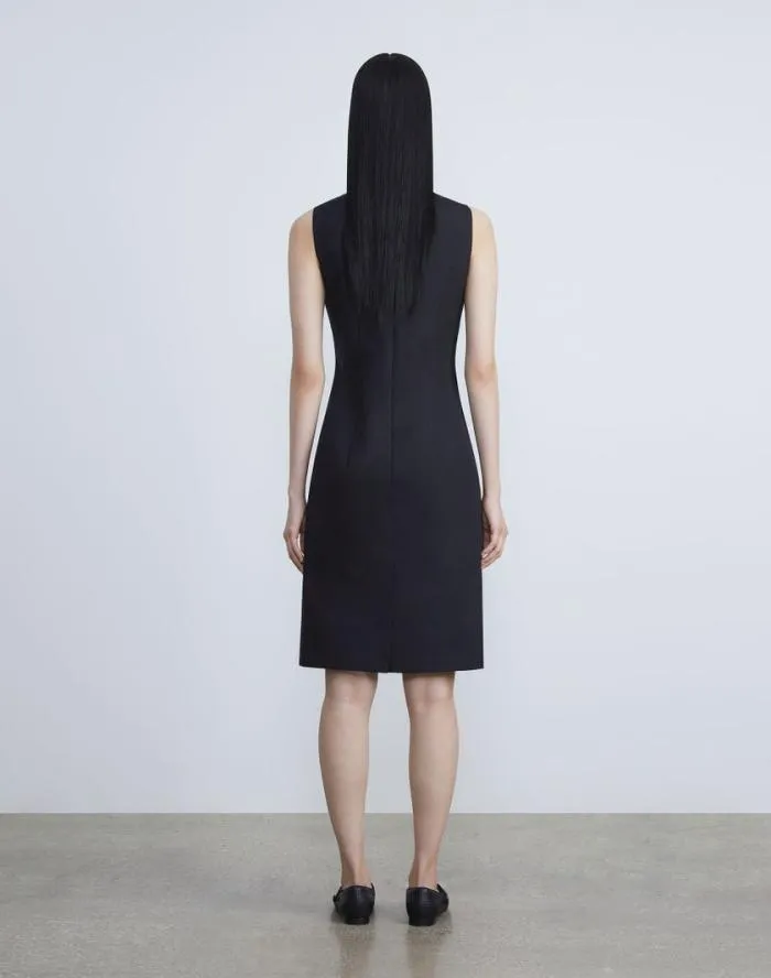 Ready To Wear Stretch Wool Sheath Dress Black Lafayette 148 New York Dresses