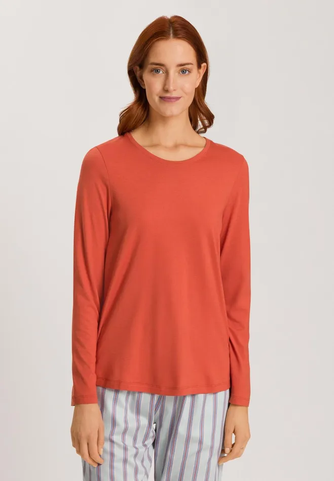 Relaxed Round Neck Top Ripe Apple Women HANRO Pajama Tops