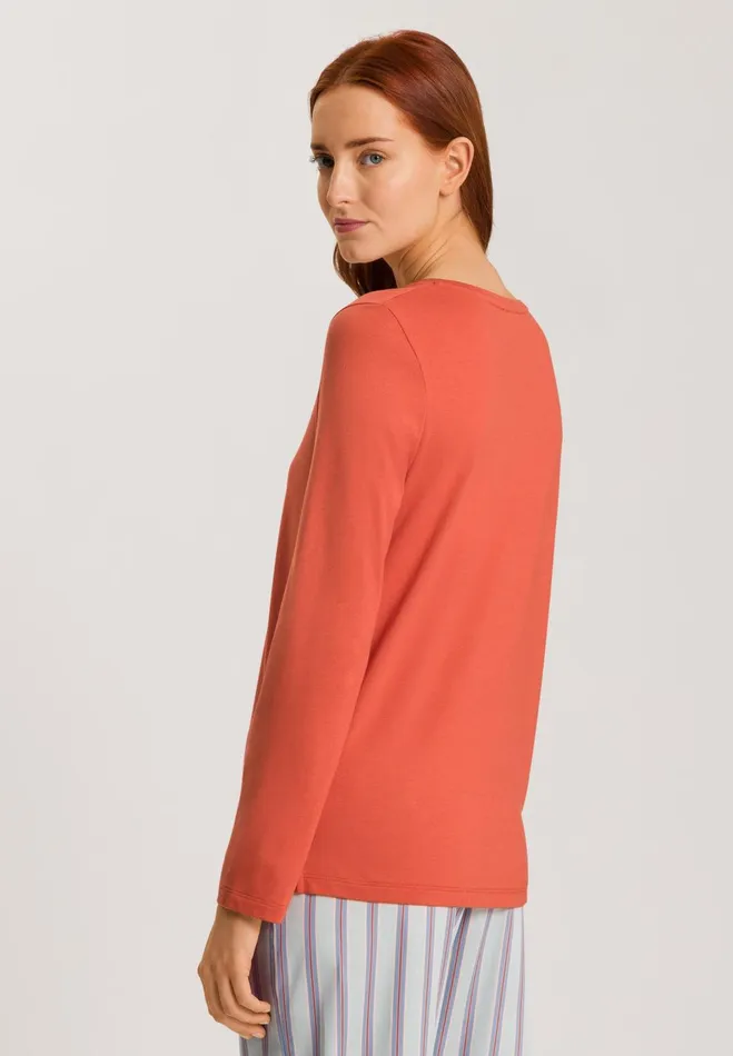 Relaxed Round Neck Top Ripe Apple Women HANRO Pajama Tops