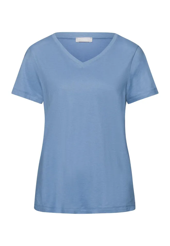 Relaxed VNeck TShirt Endless Blue Women HANRO Pajama Tops