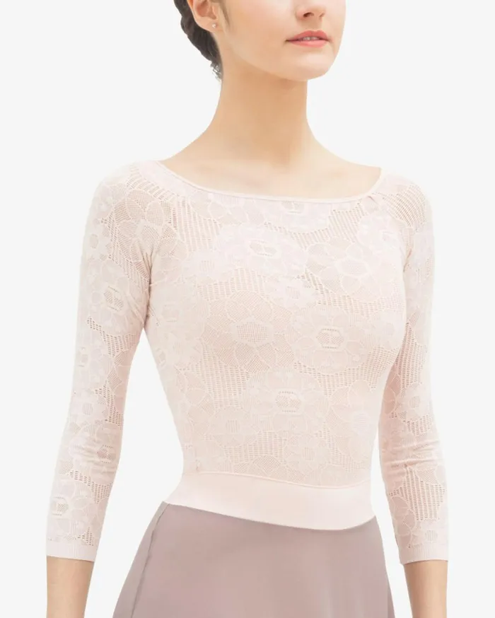 Repetto Tops Women Long Sleeves Top In Rosette Lace
