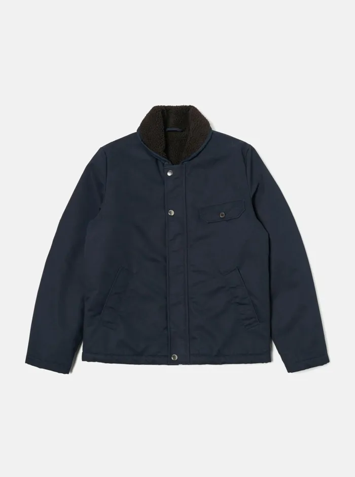 Reversible N1 Jacket In NavyBrown Brushed PolytechSh Men Universal Works Coats and Outerwear