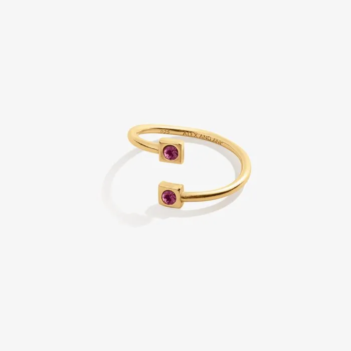 Rings Women Alex And Ani February Birthstone Amethyst Ring Wrap 14kt Gold Over Sterling Silver