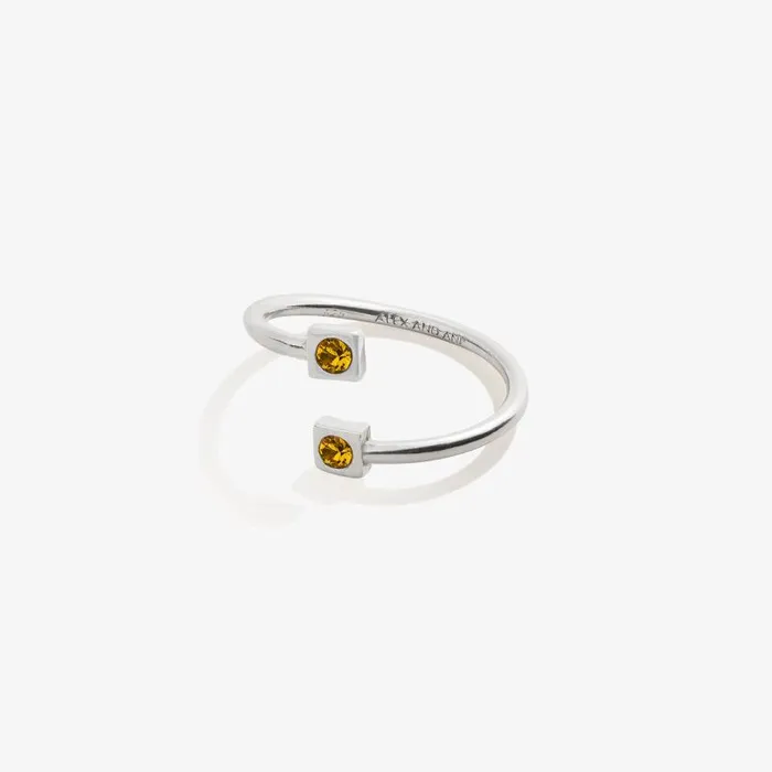 Rings Women Alex And Ani November Birthstone Topaz Ring Wrap Sterling Silver