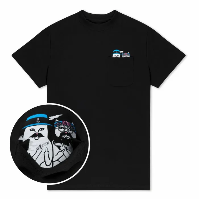 Ripndip Cheech And Nerm Pocket Tee Black Shop 420