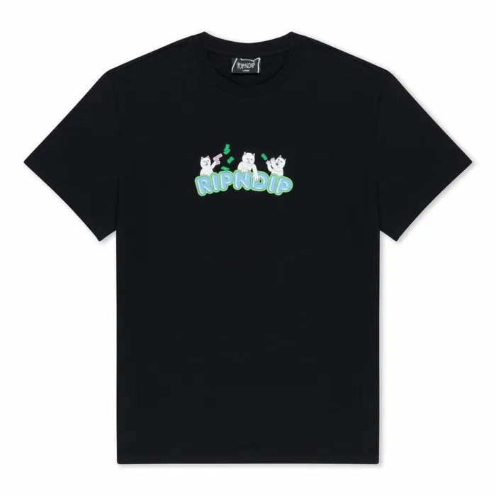 Ripndip Club Cream Tee Black Short Sleeve Tees Ripndip Club Cream Tee Black Short Sleeve Tees