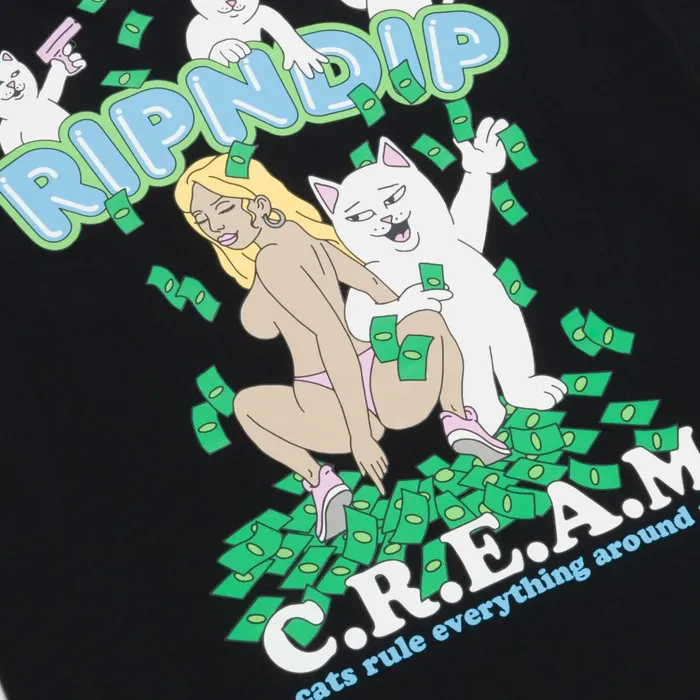 Ripndip Club Cream Tee Black Short Sleeve Tees Ripndip Club Cream Tee Black Short Sleeve Tees