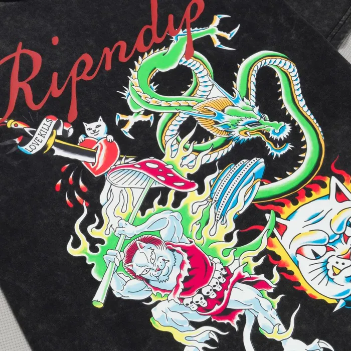 Ripndip InkEd Double Sleeve Tee Black Long Sleeve Tees Ripndip InkEd Double Sleeve Tee Black Long Sleeve Tees