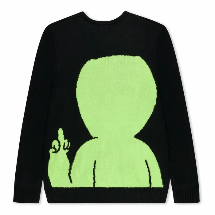 Ripndip Lord Alien Flippy Knitty Sweater Black Knits Sweaters Ripndip Lord Alien Flippy Knitty Sweater Black Knits Sweaters