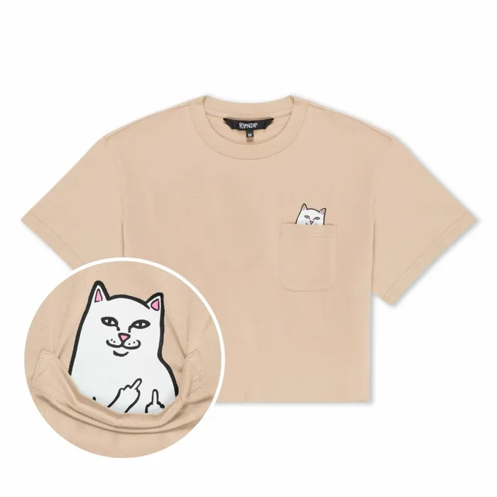 Ripndip Lord Nermal Cropped Baby Pocket Tee Almond Short Sleeve Tees