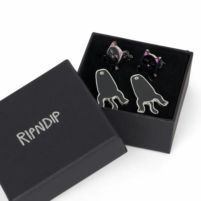 Ripndip Naughty Jerm Earrings Black Accessories Ripndip Naughty Jerm Earrings Black Accessories