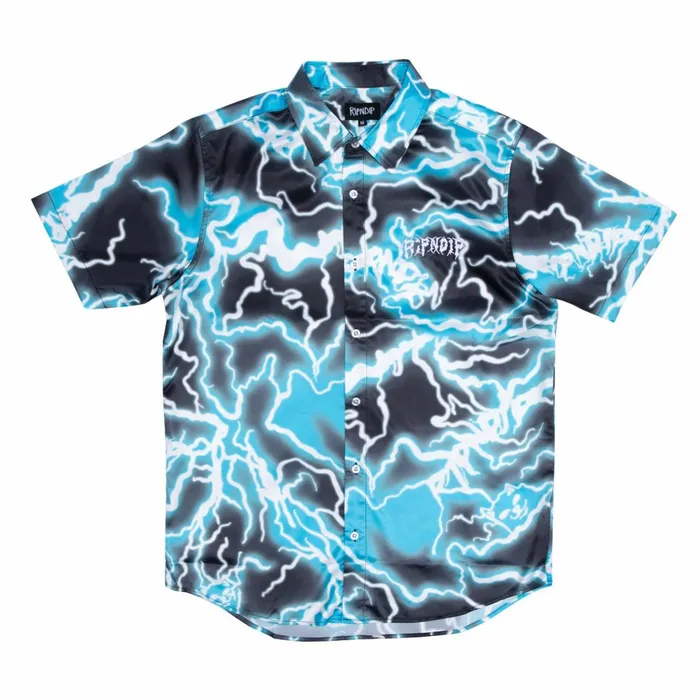 Ripndip Nikola Short Sleeve Button Up BlackBlue Button Ups