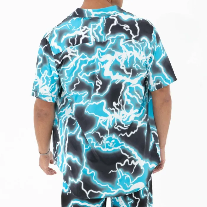 Ripndip Nikola Short Sleeve Button Up BlackBlue Button Ups Ripndip Nikola Short Sleeve Button Up BlackBlue Button Ups