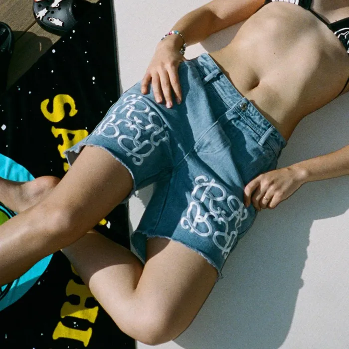 Ripndip Ranagram Denim Shorts Medium Wash Shorts Ripndip Ranagram Denim Shorts Medium Wash Shorts