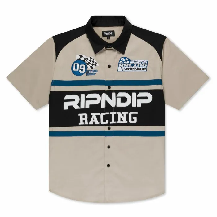 Ripndip Ripnrace Button Up Shirt Off White Button Ups