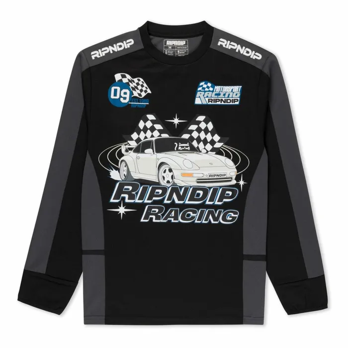 Ripndip Ripnrace Long Sleeve Jersey BlackCharcoal Jerseys