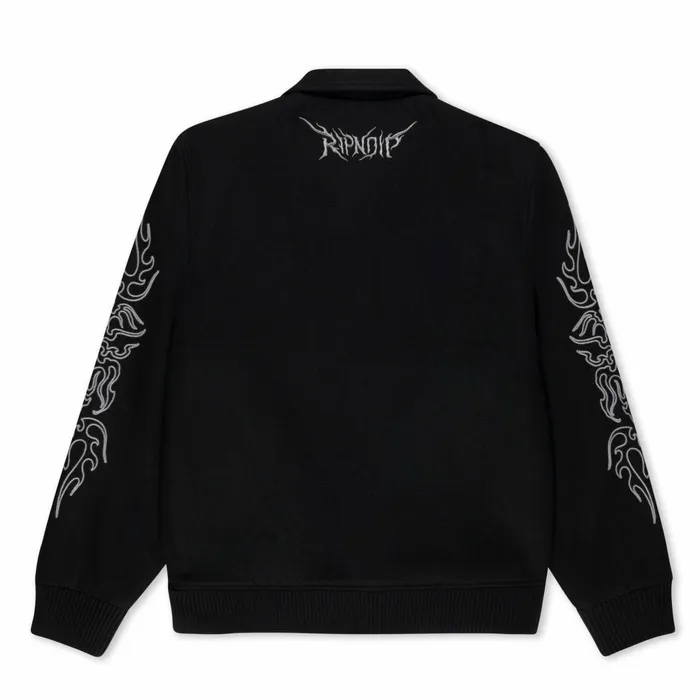 Ripndip Volt Varsity Jacket Black Jackets Ripndip Volt Varsity Jacket Black Jackets