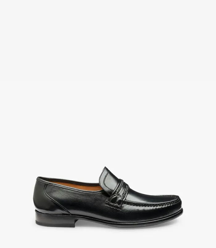 Rome Black Loafers Loake Men
