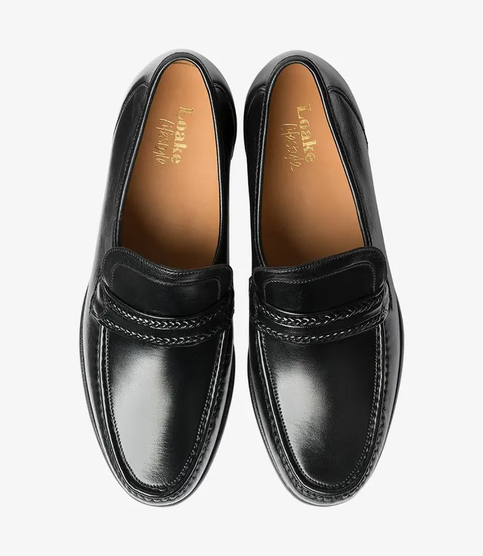 Rome Black Loafers Loake Men Rome Black Loafers Loake Men