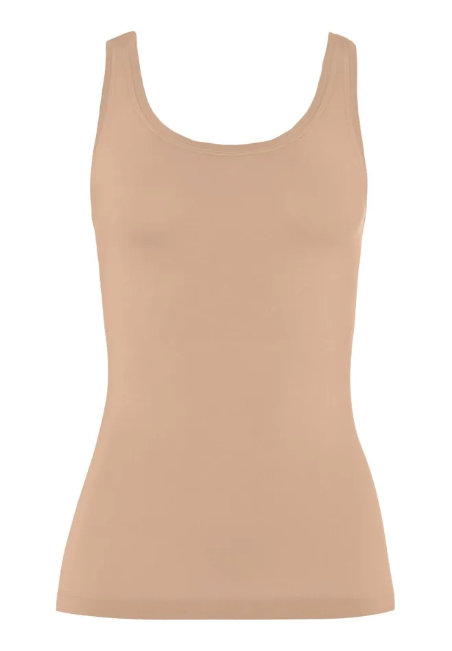 Round Neck Tank Top Beige Women HANRO Tank Tops