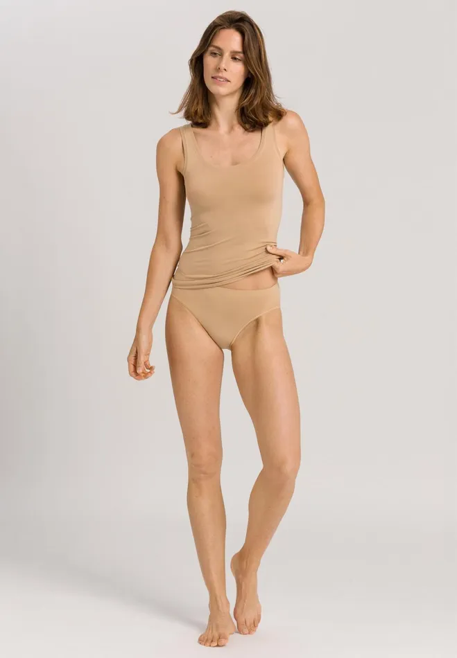 Round Neck Tank Top Beige Women HANRO Tank Tops