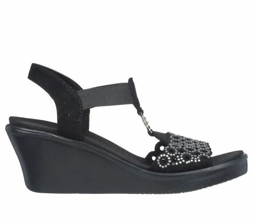 Rumble On 8211 Queen B2 Black Silver Women SKECHERS Wedges