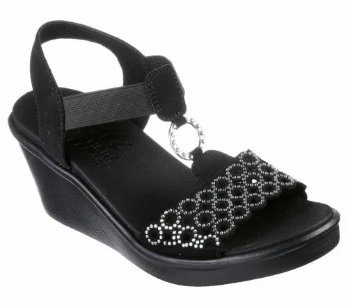 Rumble On 8211 Queen B2 Black Silver Women SKECHERS Wedges