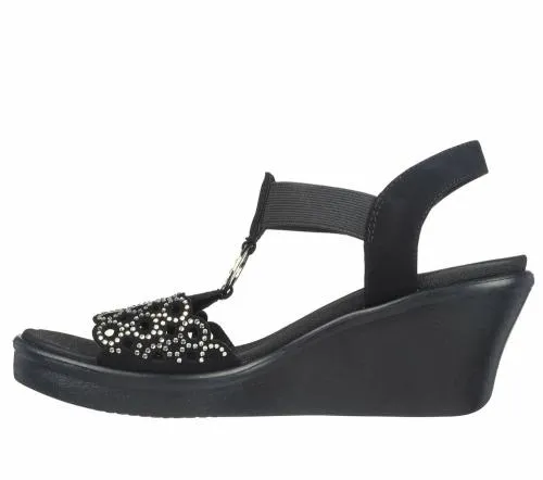 Rumble On 8211 Queen B2 Black Silver Women SKECHERS Wedges