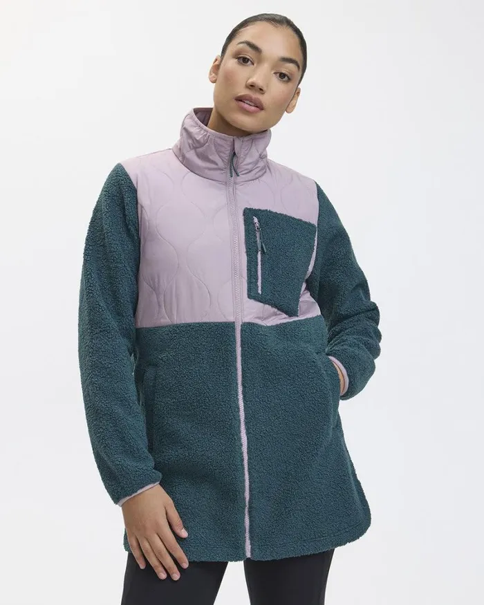 RWandCO Activewear MixMedia Jacket With Sherpa 8211 Hyba 124 Regular 124 Reitmans Outerlands Green 8211 Women RWandCO Activewear MixMedia Jacket With Sherpa 8211 Hyba 124 Regular 124 Reitmans Outerlands Green 8211 Women