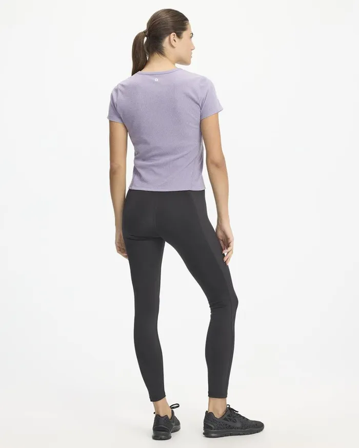 RWandCO Activewear ShortSleeve CrewNeck Ribbed Tee 8211 DryLux R Hyba 124 Regular 124 Reitmans Languid Lavender 8211 Women