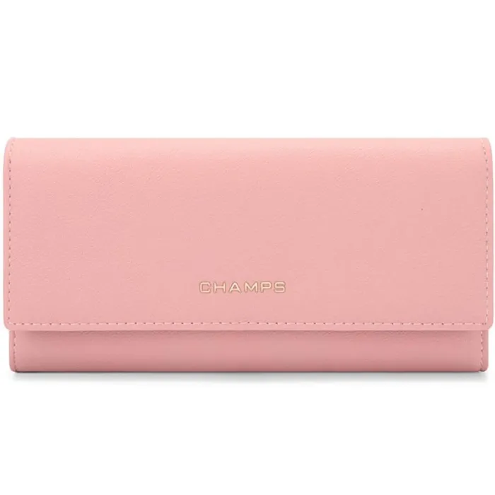 RWandCO Bags CHAMPS RFID Trifold Wallet Medium Pink 8211 Women