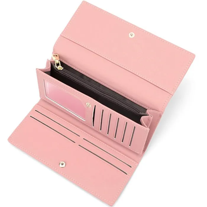 RWandCO Bags CHAMPS RFID Trifold Wallet Medium Pink 8211 Women RWandCO Bags CHAMPS RFID Trifold Wallet Medium Pink 8211 Women
