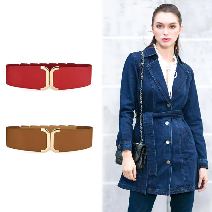 RWandCO Belts Allegra K Textured Faux Leather Stretchy Cinch Waist Belt Brown 8211 Women RWandCO Belts Allegra K Textured Faux Leather Stretchy Cinch Waist Belt Brown 8211 Women
