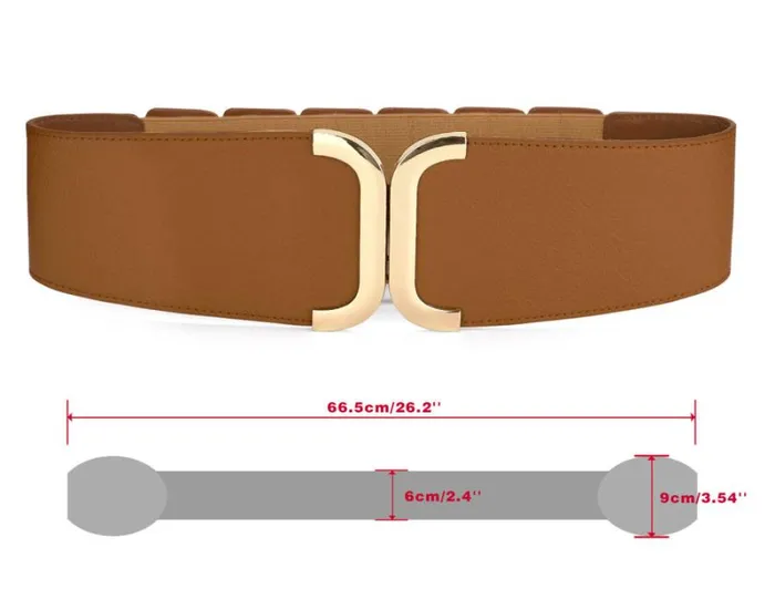 RWandCO Belts Allegra K Textured Faux Leather Stretchy Cinch Waist Belt Brown 8211 Women RWandCO Belts Allegra K Textured Faux Leather Stretchy Cinch Waist Belt Brown 8211 Women