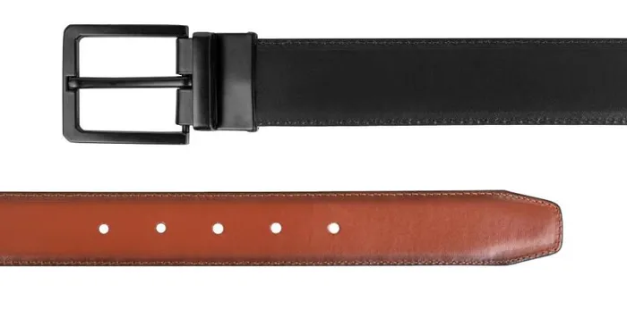 RWandCO Belts and Suspenders CHAMPS Leather One Size Reversible And Adjustable Belt BlackTan Black 8211 Men