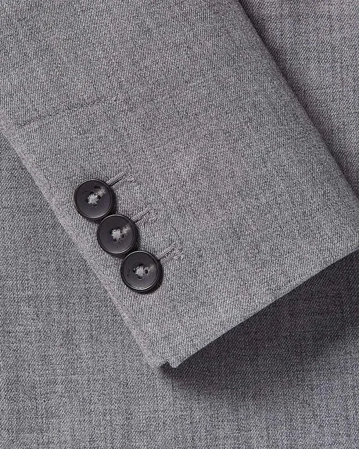 RWandCO Blazers Grey TwoButton Fitted Blazer Medium Grey Mix 8211 Women RWandCO Blazers Grey TwoButton Fitted Blazer Medium Grey Mix 8211 Women