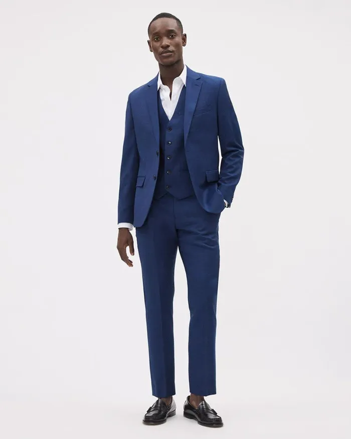 RWandCO Blazers Medium Blue Wool Essential Blazer Medium Blue 8211 Men RWandCO Blazers Medium Blue Wool Essential Blazer Medium Blue 8211 Men