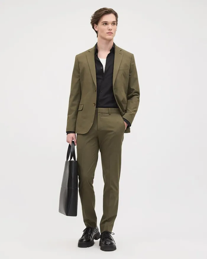 RWandCO Blazers SlimFit Dark Olive Suit Blazer Dark Olive 8211 Men RWandCO Blazers SlimFit Dark Olive Suit Blazer Dark Olive 8211 Men