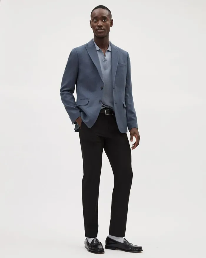RWandCO Blazers SlimFit Textured Blazer Air Force Blue 8211 Men RWandCO Blazers SlimFit Textured Blazer Air Force Blue 8211 Men