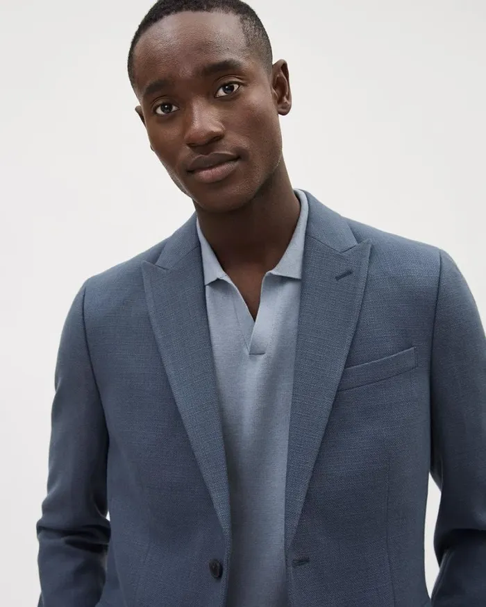 RWandCO Blazers SlimFit Textured Blazer Air Force Blue 8211 Men RWandCO Blazers SlimFit Textured Blazer Air Force Blue 8211 Men