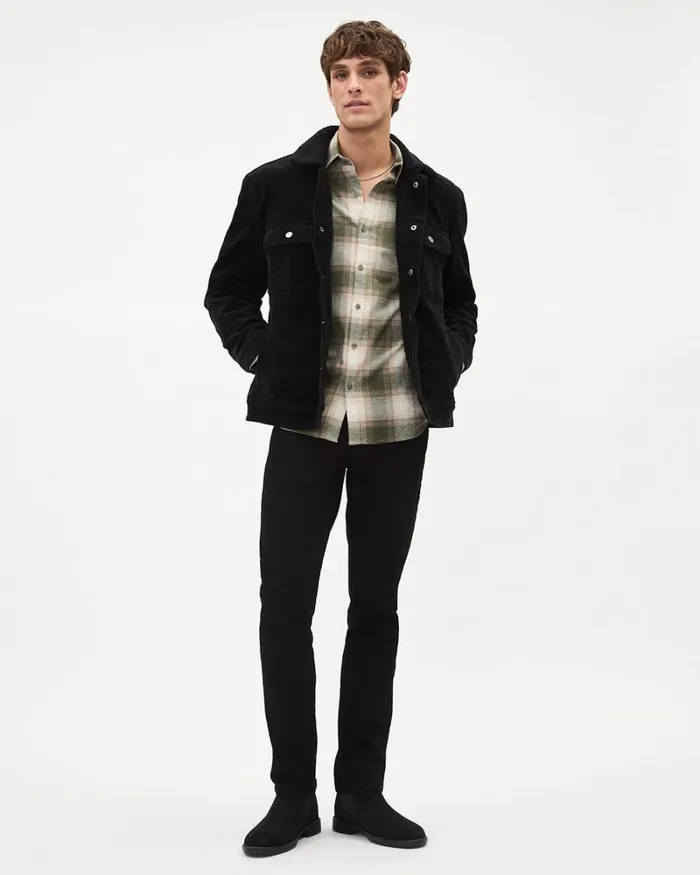 RWandCO Coats and Jackets Corduroy Jacket With Sherpa Shirt Collar Black 8211 Men RWandCO Coats and Jackets Corduroy Jacket With Sherpa Shirt Collar Black 8211 Men