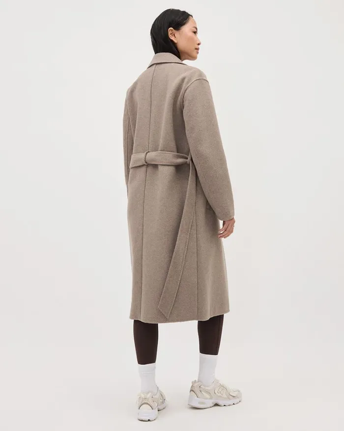 RWandCO Coats and Jackets DoubleBreasted Long Wool Coat Fungi 8211 Women RWandCO Coats and Jackets DoubleBreasted Long Wool Coat Fungi 8211 Women