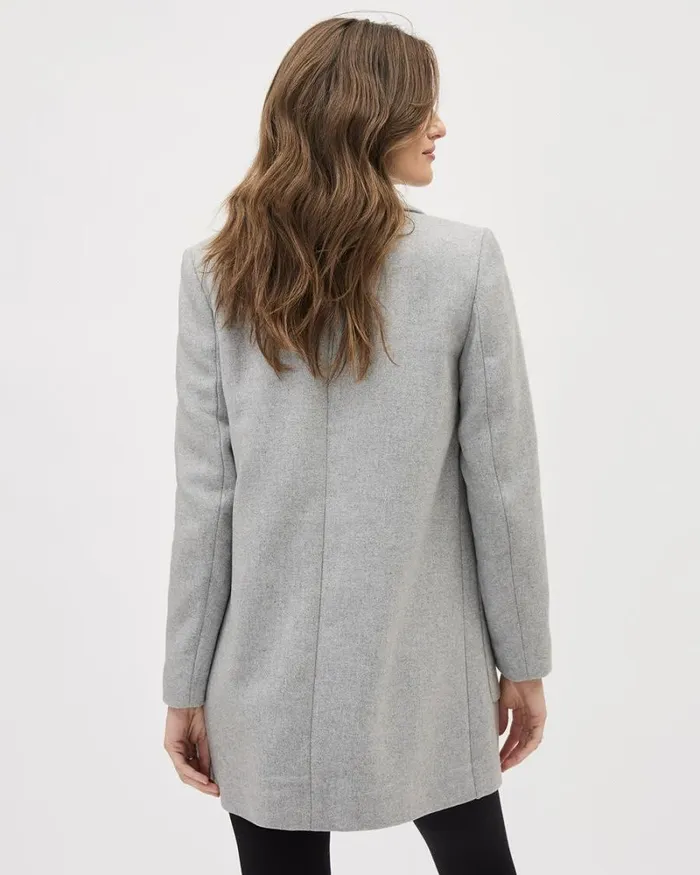 RWandCO Coats and Jackets OneButton Wool Jacket Light Grey Mix8211 8211 Women