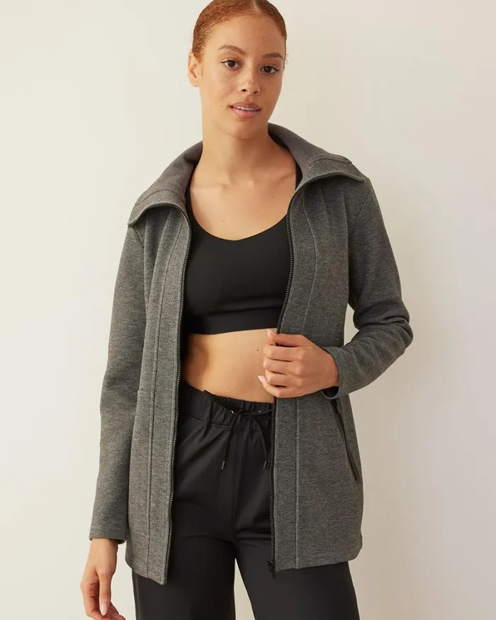 RWandCO Coats and Jackets Scuba Jacket Hyba 124 Regular 124 Reitmans Htr Anthracite 8211 Women RWandCO Coats and Jackets Scuba Jacket Hyba 124 Regular 124 Reitmans Htr Anthracite 8211 Women