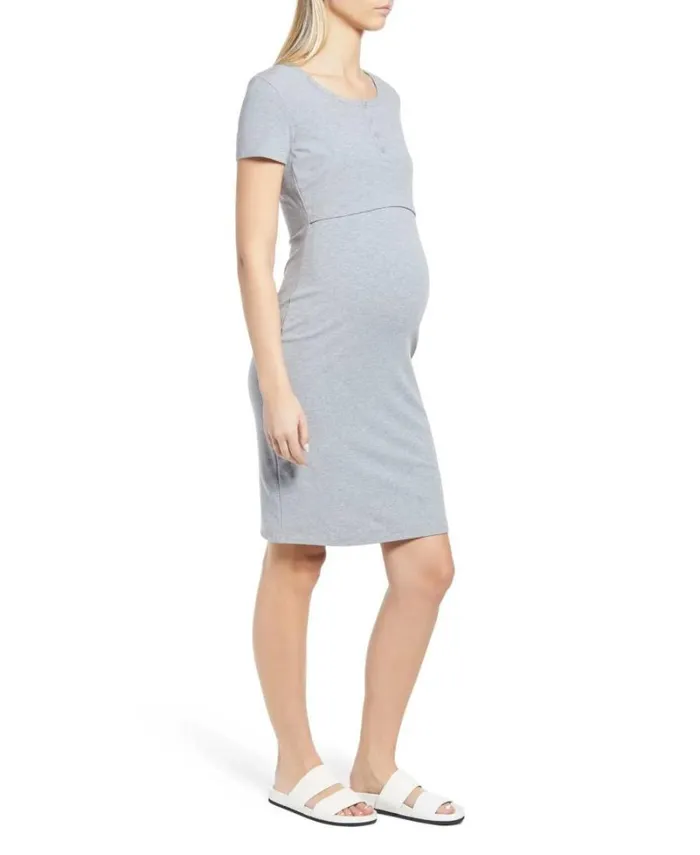 RWandCO Dresses and Jumpsuits Juliet Nursing Dress 8211 Modern Eternity Maternity Light Grey 8211 Women RWandCO Dresses and Jumpsuits Juliet Nursing Dress 8211 Modern Eternity Maternity Light Grey 8211 Women