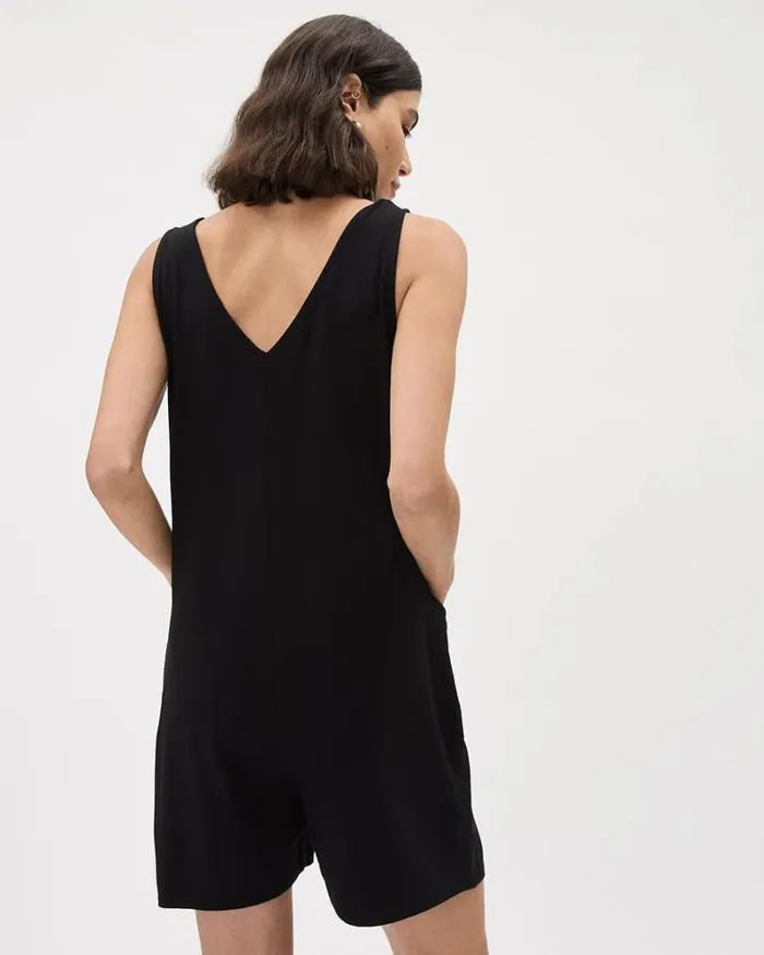 RWandCO Dresses and Jumpsuits Sleeveless Nursing Romper 8211 Thyme Maternity Black 8211 Women RWandCO Dresses and Jumpsuits Sleeveless Nursing Romper 8211 Thyme Maternity Black 8211 Women