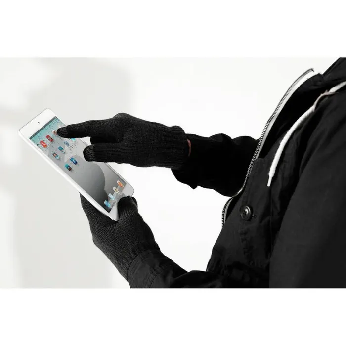 RWandCO Hats Gloves and Scarves Beechfield 8211 Unisex Touchscreen Smart Phone IPhone IPad Winter Gloves Black 8211 Men