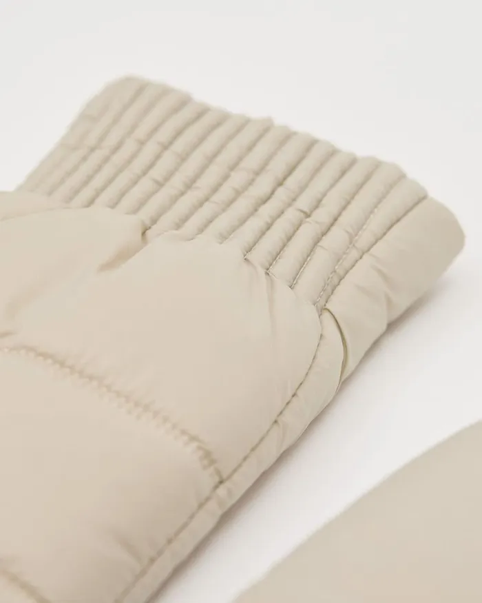RWandCO Hats Gloves and Scarves Puffy Mitts Beige 8211 Women RWandCO Hats Gloves and Scarves Puffy Mitts Beige 8211 Women